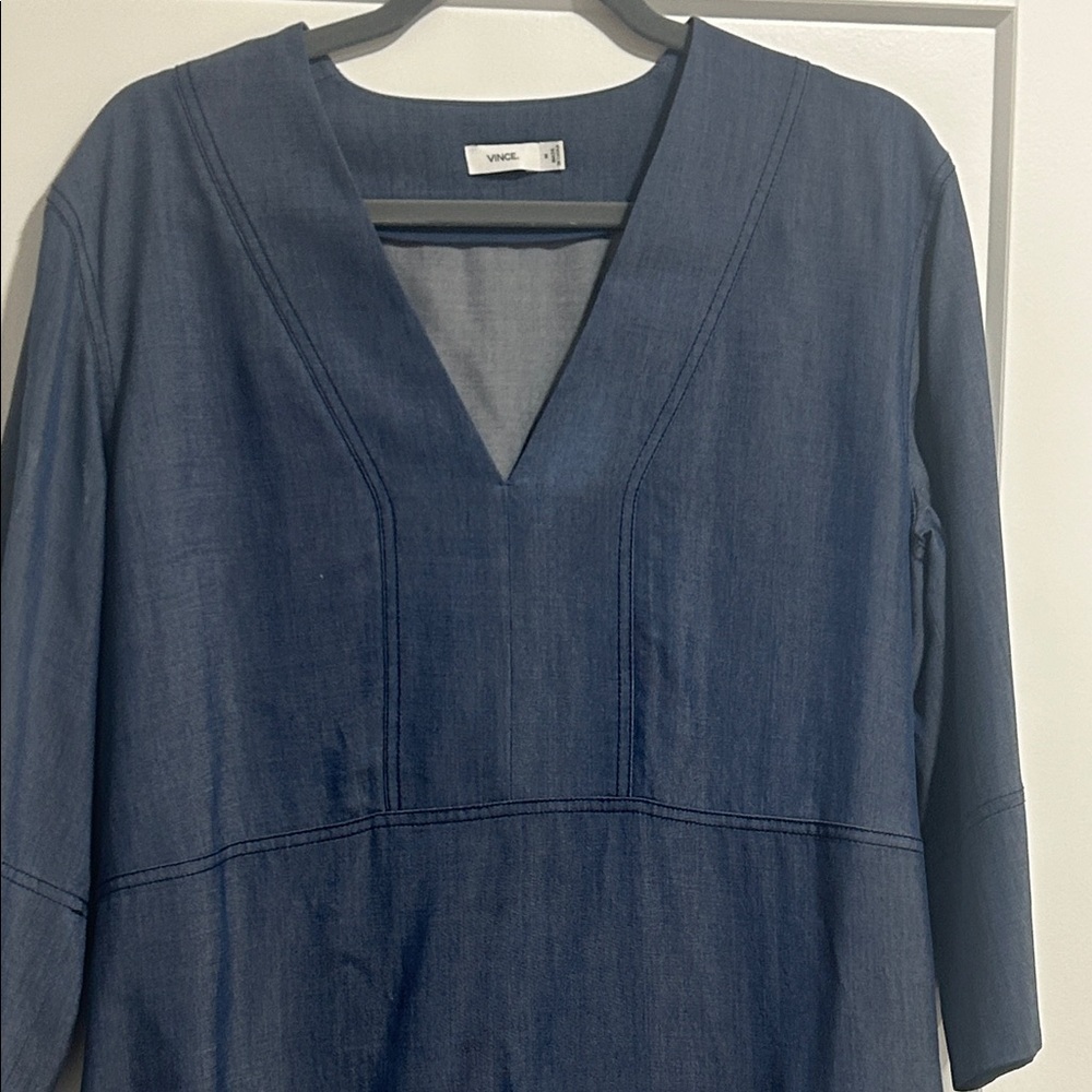 Vince chambray V-Neck dress